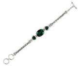 SB-2321-GQ Sterling Silver Bracelet With Green Quartz Jewelry Bali Designs Inc